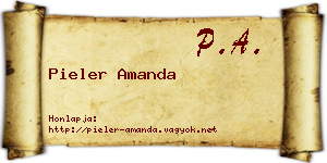 Pieler Amanda névjegykártya